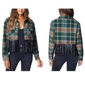 BLANKNYC Plaid Crop Shacket Color Day Break Size XS Brand New with Tags